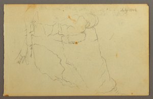 Desenho, Rochas, 1844 de Frederic Edwin Church