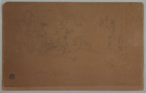 Desenho, Saberreta, Equador, 23 de julho de 1857 de Frederic Edwin Church