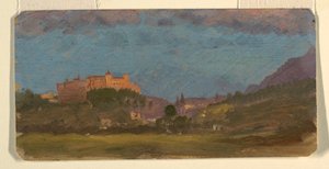 Desenho, Salzburgo, Áustria a partir do Leste, julho de 1868 de Frederic Edwin Church