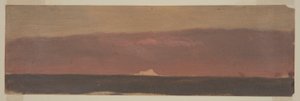 Desenho, Paisagem marítima com icebergue, 1859 de Frederic Edwin Church