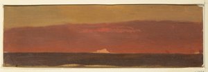 Desenho, Paisagem marítima com icebergue, 1859 de Frederic Edwin Church