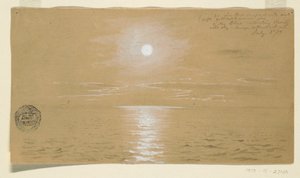Desenho, Paisagens marinhas, Terra Nova, 6 de julho de 1859, 1859 de Frederic Edwin Church