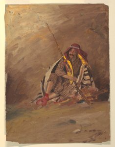 Desenho, Beduíno sentado, provavelmente fevereiro de 1868 de Frederic Edwin Church