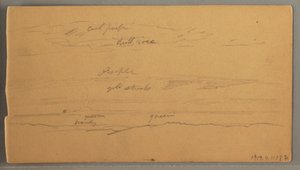 Desenho, Picos de montanha pontiagudos, céu nublado, junho de 1874 de Frederic Edwin Church
