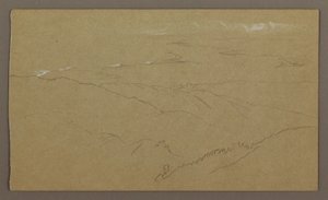 Desenho, Costa e Mar, "Bloxburgh", agosto de 1865 de Frederic Edwin Church
