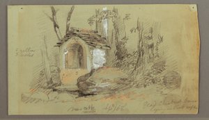 Desenho, Santuário no bosque, setembro de 1868 de Frederic Edwin Church