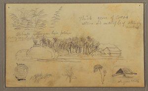 Desenho, Esboços, Equador ou Colômbia; Verso: Esboços, Equador ou Colômbia, 1857 de Frederic Edwin Church
