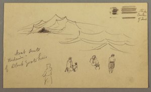 Desenho, esboços. Tendas. Beduíno, possivelmente 1868, fevereiro (provavelmente) de Frederic Edwin Church