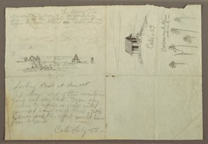 Desenho, Esboços de Calé, Colômbia, julho de 1853 de Frederic Edwin Church
