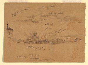 Desenho, Esboços de Roma, Itália, novembro de 1868 de Frederic Edwin Church