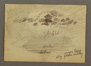 Desenho, Esboços do Médio Oriente, incluindo o Canal do Suez, janeiro de 1868 de Frederic Edwin Church