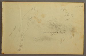 Desenho, Esboços de nuvens e bétula morta, julho de 1844 de Frederic Edwin Church