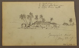Desenho, Céu sobre o mar; Verso: Margem do rio Guayas perto de Guayaquil, Equador, 29 de maio de 1857 de Frederic Edwin Church