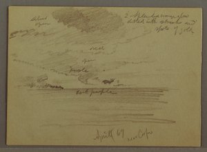 Desenho, Estudo do céu sobre o mar, abril de 1869 de Frederic Edwin Church