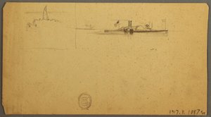 Desenho, Estudo do céu sobre o cume, junho de 1882 de Frederic Edwin Church