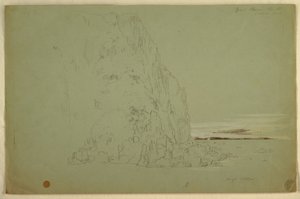 Desenho, "Cabeça do Sul", 1851 de Frederic Edwin Church