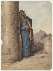 Desenho, Beduíno de pé, 1868 de Frederic Edwin Church