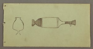 Desenho, Estudos de objectos do Museu de Atenas, possivelmente 1869 de Frederic Edwin Church