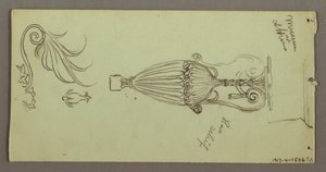 Desenho, Estudos de objectos do Museu de Atenas, possivelmente 1869 de Frederic Edwin Church