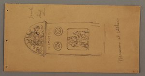 Desenho, Estudos de objectos do Museu de Atenas, possivelmente 1869 de Frederic Edwin Church