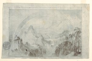 Desenho, Estudo para "Estação das Chuvas nos Trópicos", 1865-66 de Frederic Edwin Church