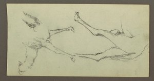 Desenho, Estudo das patas de camelo, possivelmente 1868 de Frederic Edwin Church