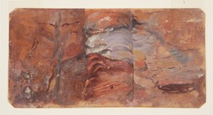 Desenho, Estudo de rochas, Petra, fevereiro de 1868 de Frederic Edwin Church