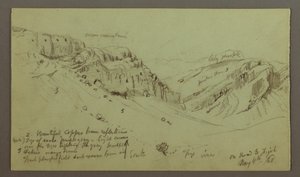 Desenho, Estudo de um lado de um vale, 4 de maio de 1868 de Frederic Edwin Church