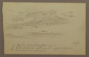 Desenho, Cume e céu, julho de 1881 de Frederic Edwin Church