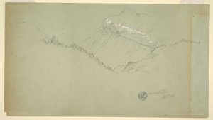 Desenho, Cume do Watzmann, perto de Berchtesgaden, 9 de julho de 1868 de Frederic Edwin Church
