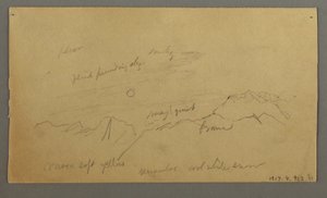 Desenho, Cume com grandes nuvens, possivelmente 1868 de Frederic Edwin Church