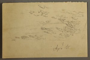 Desenho, Sol e nuvens, abril de 1855 de Frederic Edwin Church