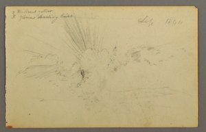 Desenho, Sol atrás de nuvens, 1844 de Frederic Edwin Church