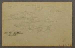 Desenho, Sol atrás de nuvens, 1844 de Frederic Edwin Church