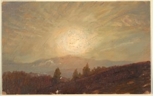 Desenho, Pôr do sol, 1855-65 de Frederic Edwin Church
