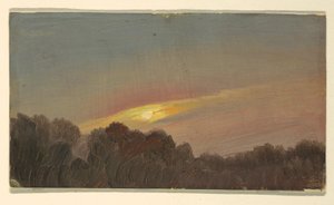 Desenho, Pôr do sol, 1865-66 de Frederic Edwin Church