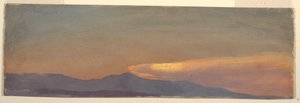 Desenho, Estudo de nuvens ao pôr do sol, ca. 1880 de Frederic Edwin Church