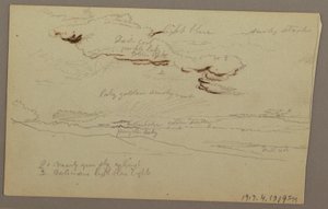 Desenho, Pôr do sol, possivelmente 1860 de Frederic Edwin Church