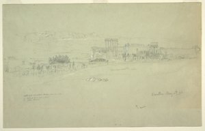 Desenho, Templos, Baalbek, 6 de maio de 1868 de Frederic Edwin Church