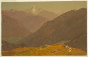 Desenho, O Goell, perto de Berchtesgeden, 1868 de Frederic Edwin Church
