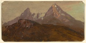 Desenho, The Watzmann, Berchtesgaden, Baviera, 1868 de Frederic Edwin Church