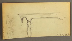 Desenho, Três vacas numa estrada na floresta, ca. 1845 de Frederic Edwin Church
