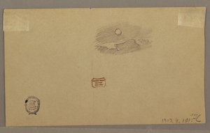 Desenho, Trovoada sobre o cume, julho de 1866 de Frederic Edwin Church