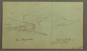 Desenho, Túmulo de uma colina, três minaretes, 1 de maio de 1868 de Frederic Edwin Church