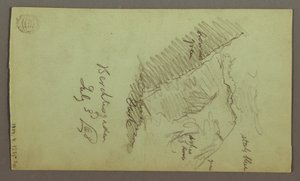 Desenho, Torres, Telhados, Spicket, Telhado, julho 1868 de Frederic Edwin Church