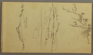 Desenho, Cidade no cimo de uma montanha, Cidade no cimo de uma colina, possivelmente 1868-69 de Frederic Edwin Church