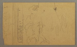 Desenho, Tronco de árvore e raízes, possivelmente 1865-66 de Frederic Edwin Church