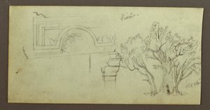 Desenho, Árvores, recortadas, fevereiro, possivelmente 1868 de Frederic Edwin Church