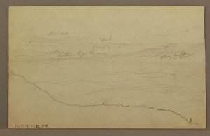 Desenho, Árvores, possivelmente da década de 1860 de Frederic Edwin Church