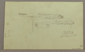 Desenho, Duas cabeças, Ruínas, possivelmente 1868 de Frederic Edwin Church